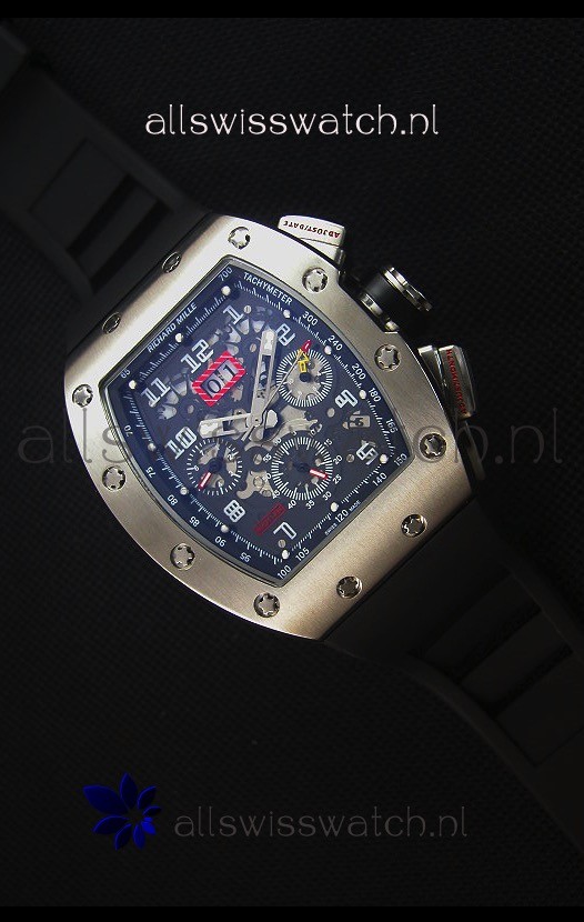 Richard Mille RM011 Japanese Replica Watch in Stainless Steel Case