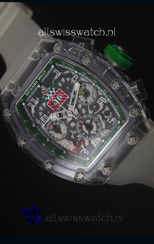 Richard Mille RM056-1 Tourbillon Felipe Massa Chronograh Green Bezel Watch
