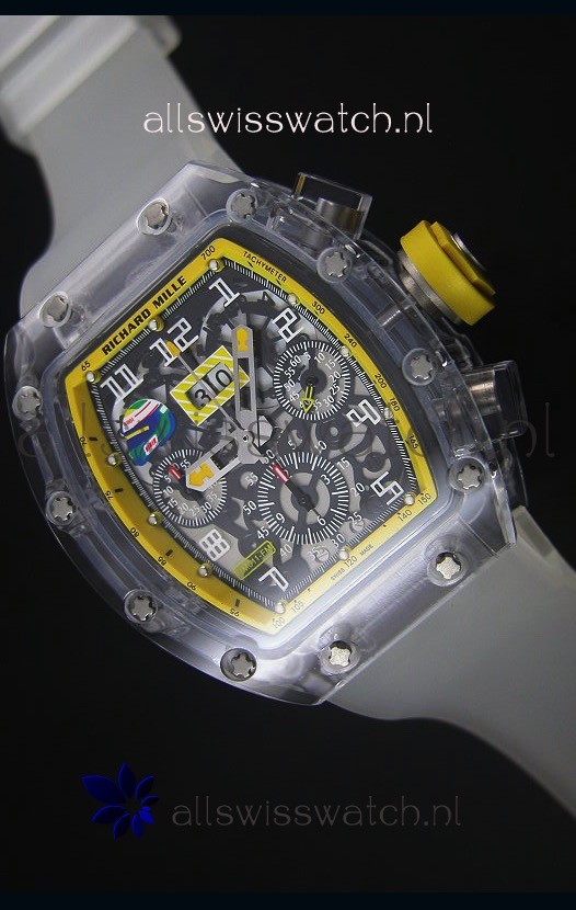 Richard Mille RM056-1 Tourbillon Felipe Massa Chronograh Yellow Bezel Watch