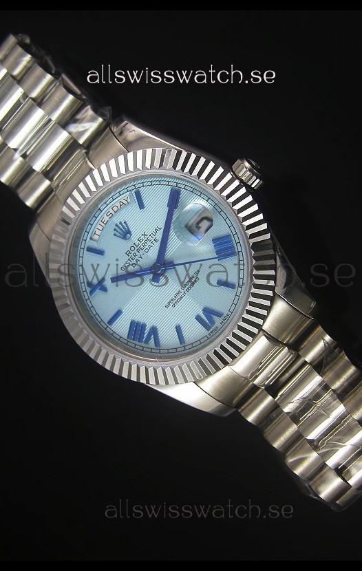 Rolex Day Date Light Blue Dial Replica Watch 40MM - 3255 Swiss Movement