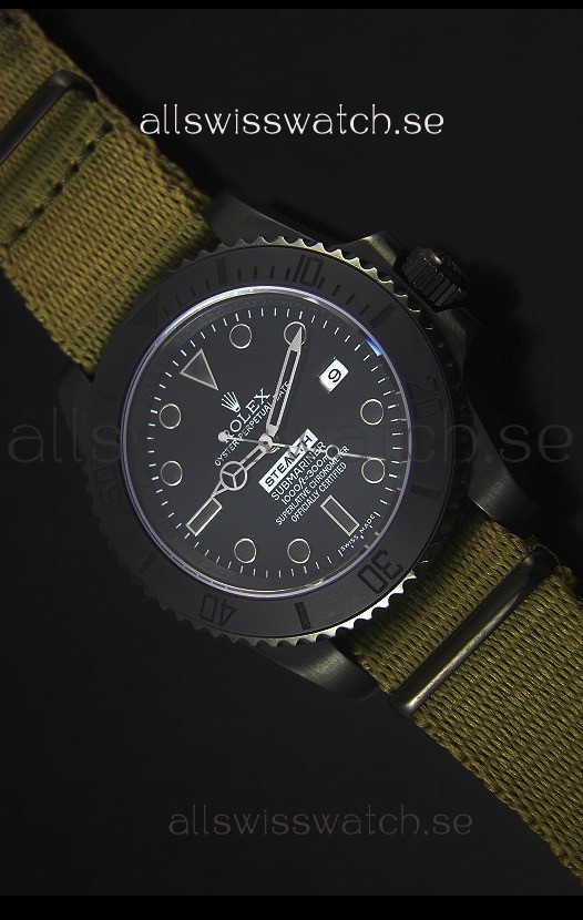 Rolex Submariner Stealth MK IV PVD Swiss Replica Watch Black Hour Markers