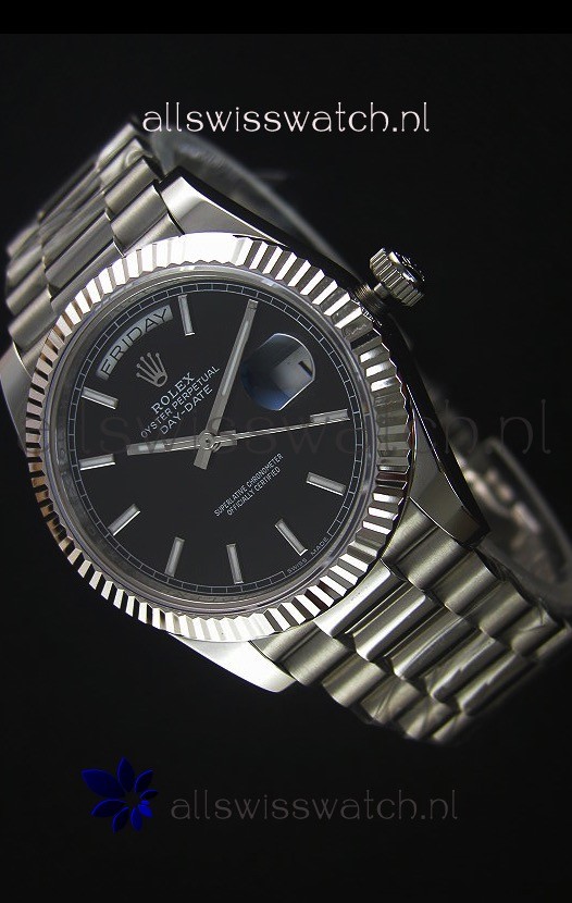 Rolex Day-Date Stainless Steel Replica Watch 40MM 2836-2 Swiss Movement
