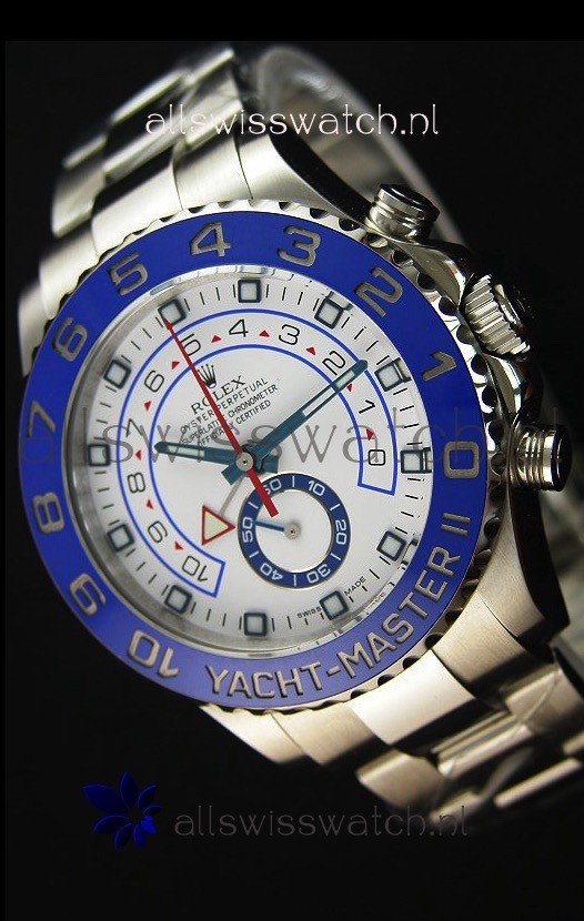 Rolex Yachtmaster II Stainles Steel Ref.116680 1:1 Mirror Replica Watch (Working Stopwatch Edition) 