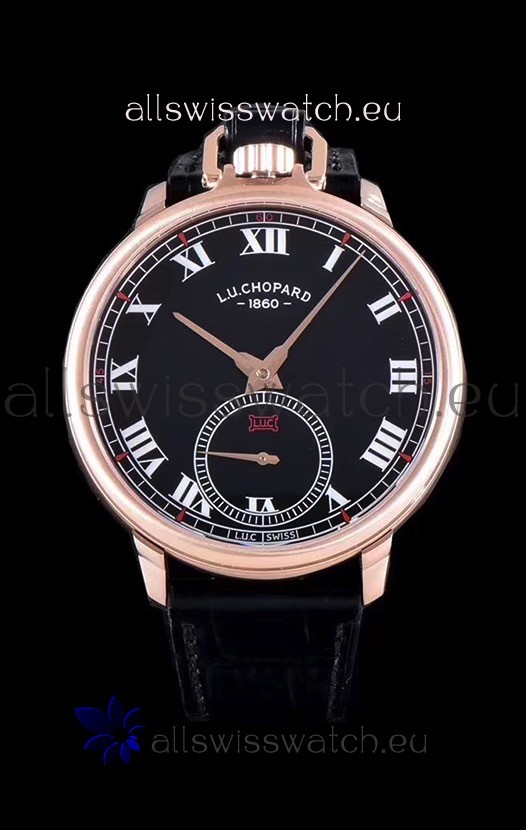 Chopard Louis-Ulysse The Tribute Rose Gold Black Dial Swiss Watch