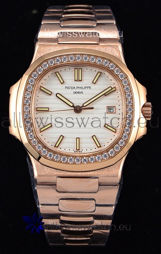 Patek Philippe Nautilus 5711/1R 1:1 Mirror Watch - Rounded Diamonds Bezel