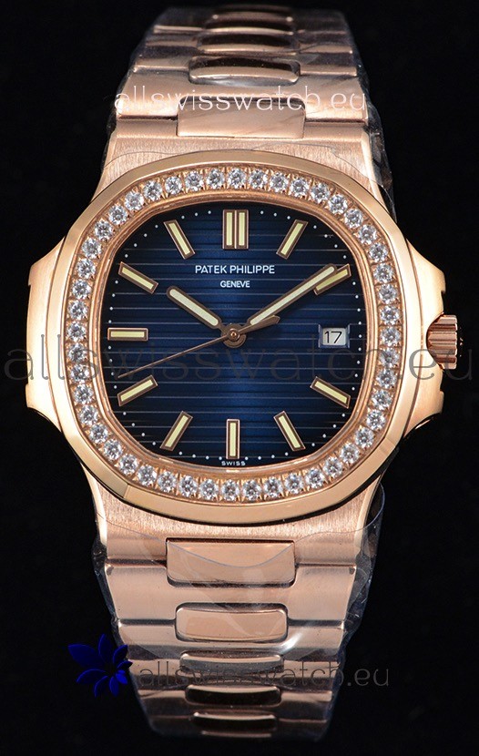 Patek Philippe Nautilus 5711/1R 1:1 Mirror Watch - Rounded Diamonds Bezel