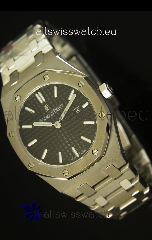 Audemars Piguet Royal Oak Ladies Black Dial 33MM - 1:1 Mirror Replica Edition