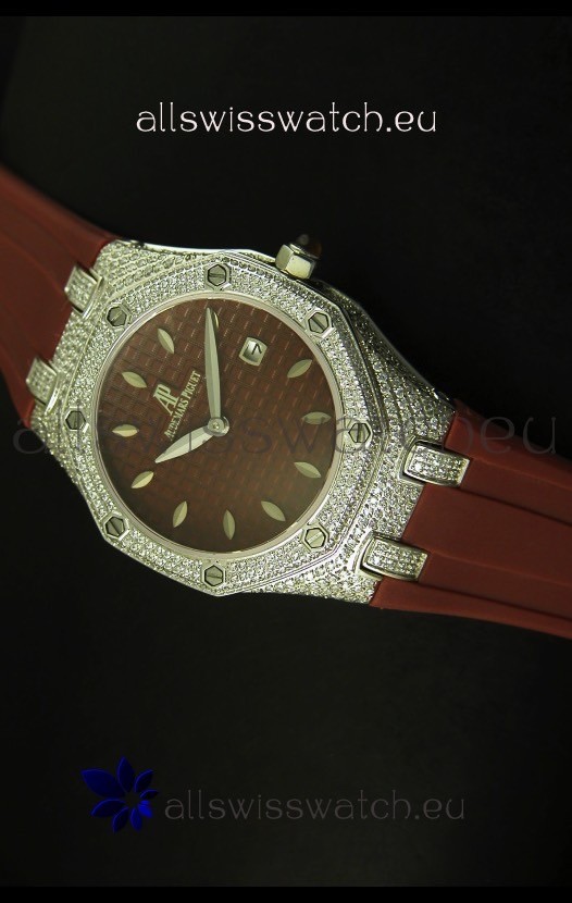 Audemars Piguet Royal Oak Ladies Watch in Brown 