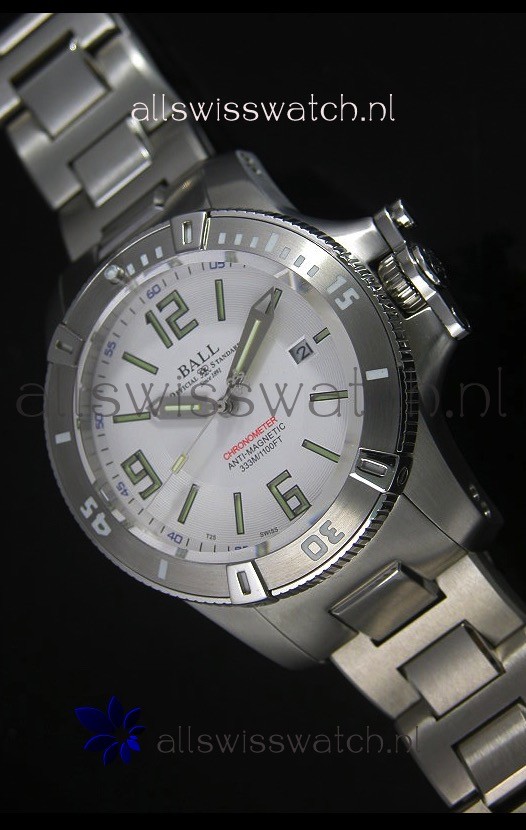 Ball Hydrocarbon Spacemaster Automatic Replica Watch in White Dial - Original Citizen Movement 