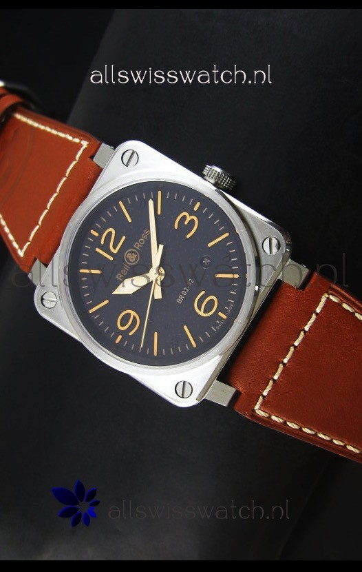 Bell & Ross Aviation BR03-92 Golden Heritage Edition Swiss Watch 