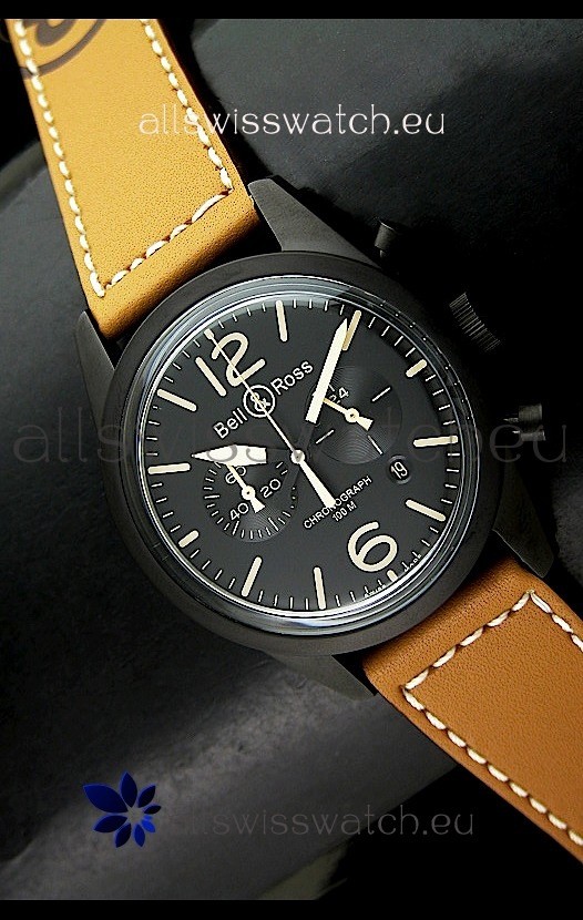 Bell and Ross BR126 Vintage Swiss Quartz Watch in PVD Casing