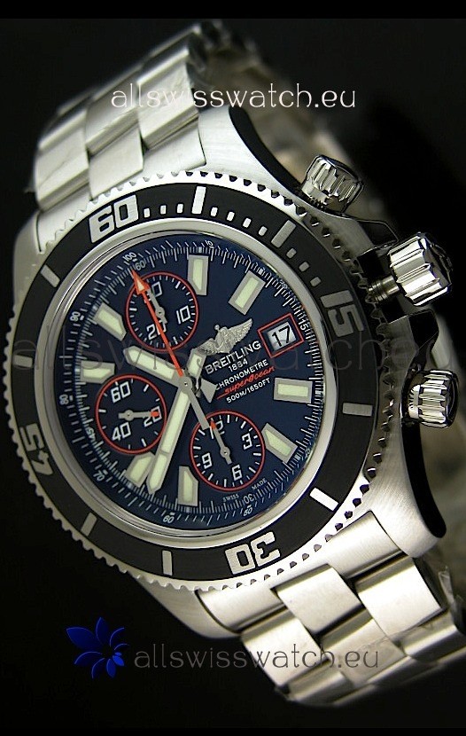 Breitling SuperOcean Abyss Swiss Chronograph Replica Watch - 1:1 Mirror Replica - 44MM Orange Markers