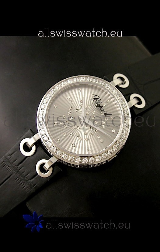 Chopard Xtravaganza Ladies Japanese Replica Watch in Silver Dial