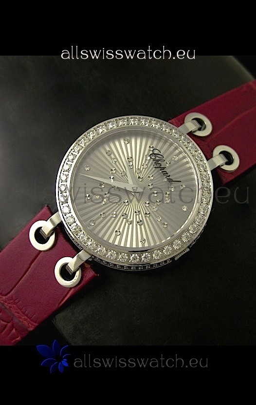 Chopard Xtravaganza Ladies Japanese Replica Watch in Silver Dial