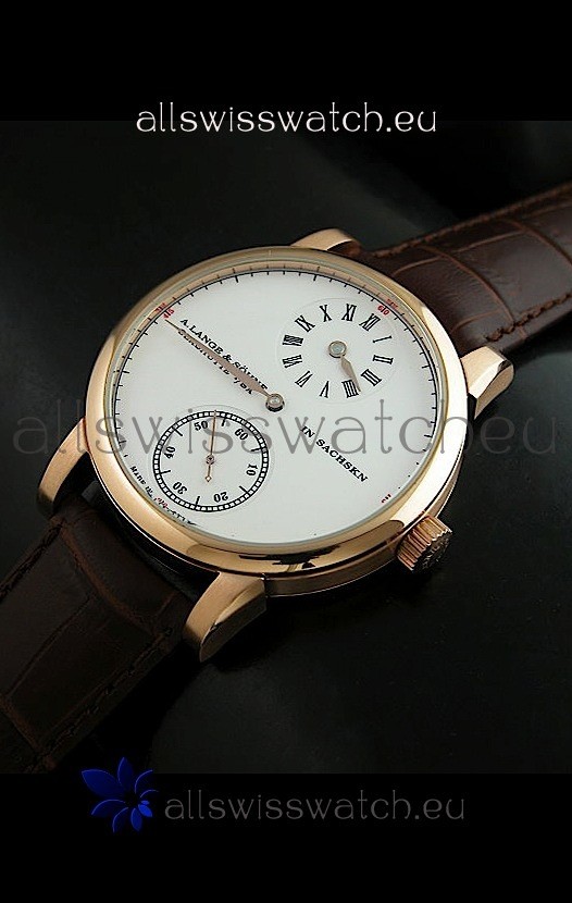 A. Lange & Sohne Glashutte In Sachskn Classic Replica Rose Gold Watch