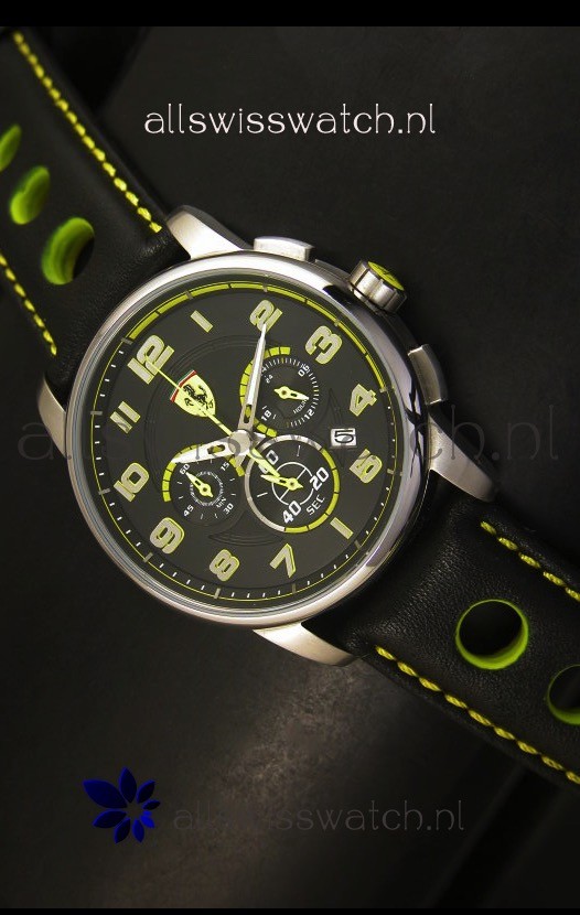 Scuderia Ferrari Heritage Chronograph Watch in Steel Case 