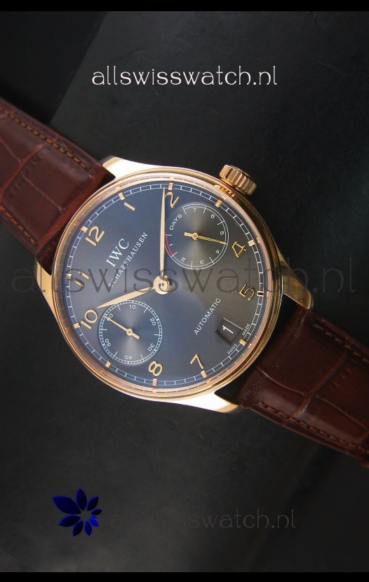 IWC Portugieser IW500702 Swiss Automatic Watch in Grey Dial - Updated 1:1 Mirror Replica 