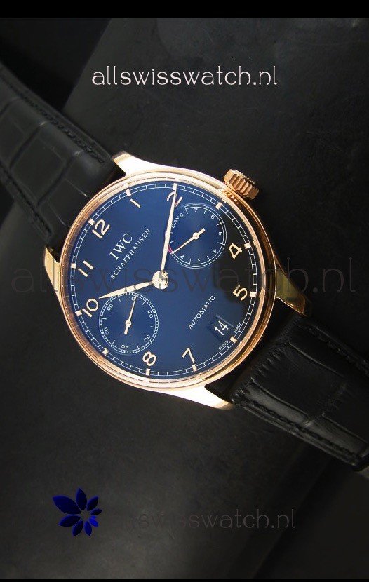 IWC Portugieser IW500702 Swiss Automatic Watch in Black Dial - Updated 1:1 Mirror Replica 
