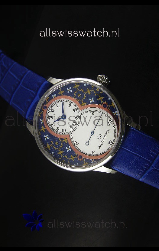 Jaquet Droz Grande Seconde Watch in Blue Grand Feu paillonné-enameled Dial