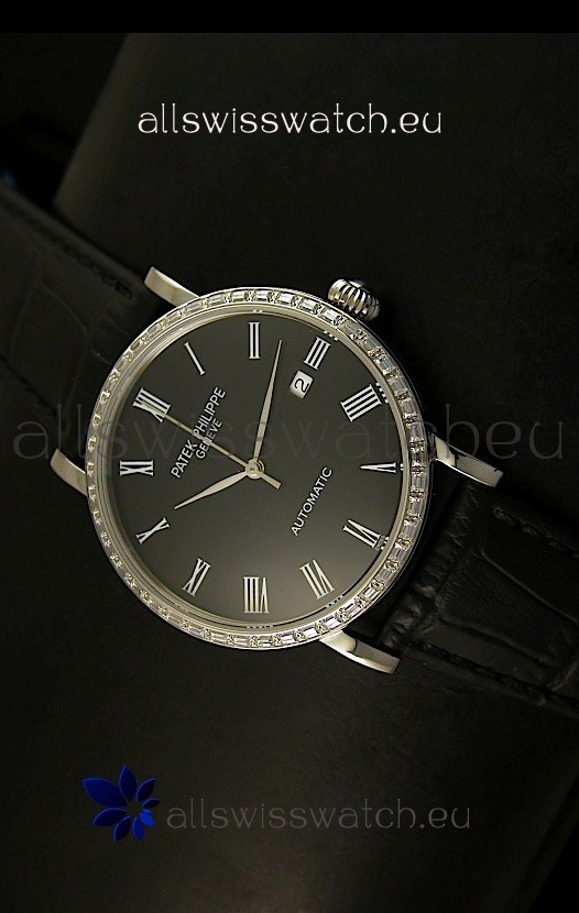 Patek Philippe Calatrava 5120 Swiss Replica Watch in Steel Casing - Roman Hours