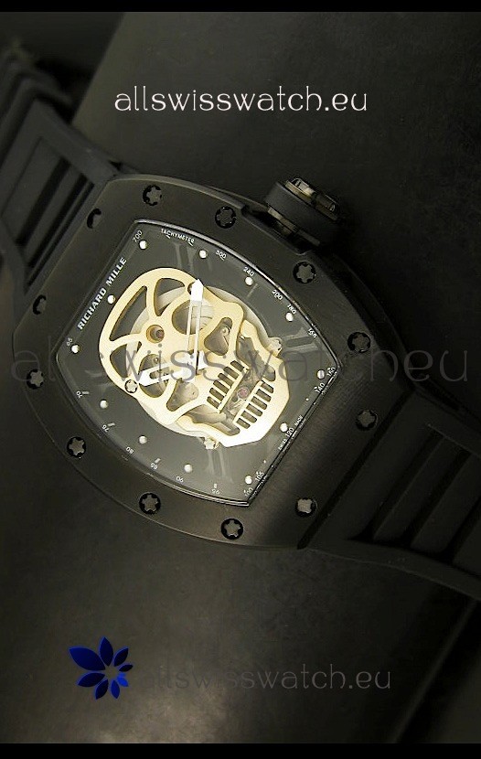 Richard Mille RM052 Skull Tourbillon Swiss Replica Watch in PVD Case