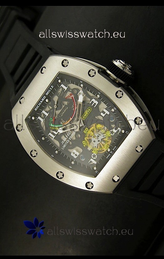 Richard Mille RM002 Power Reserve Tourbillon Swiss Replica Watch in Steel Case