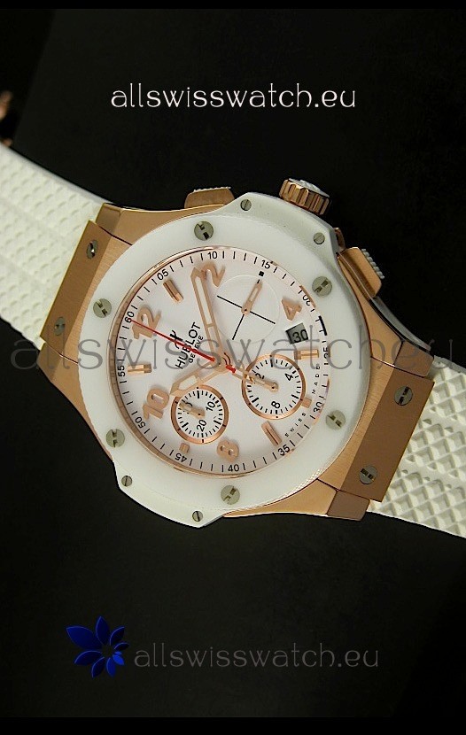 Hublot Big Bang Pink Gold Casing Swiss Watch 44MM - 1:1 Mirror Replica 