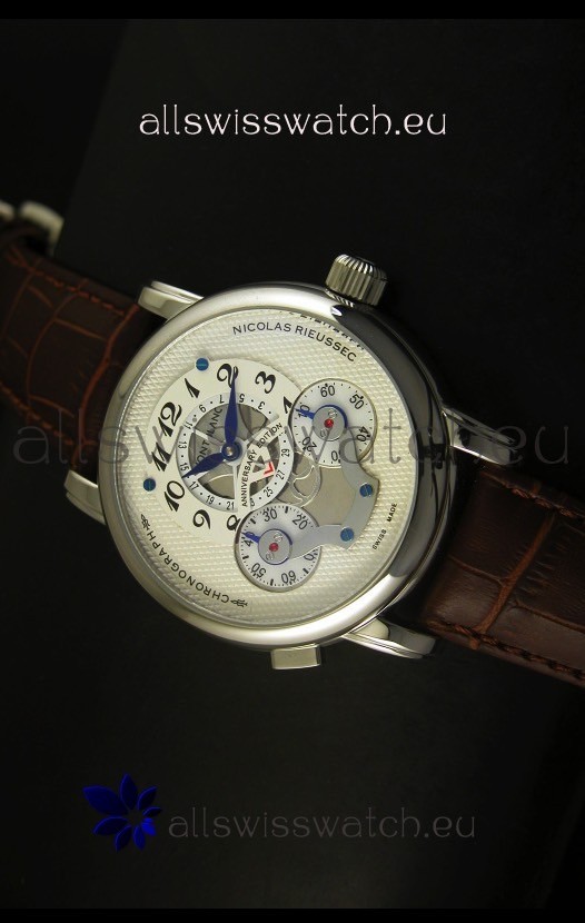 Mont Blanc Nicolas Riessec Stainless Steel Case in White Dial