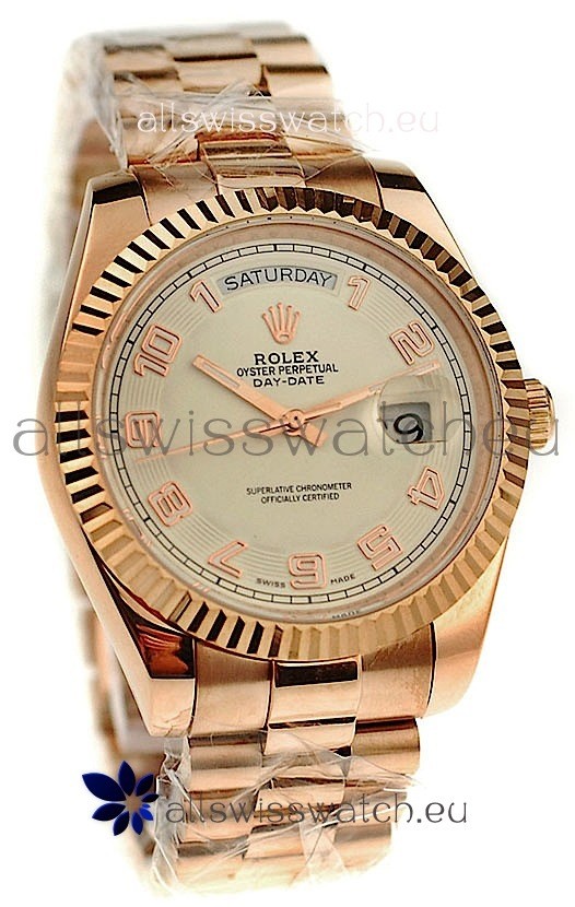 Rolex Day Date Pink Gold Japanese Replica Watch