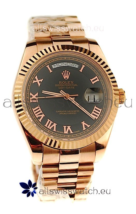 Rolex Day Date Pink Gold Japanese Replica Watch