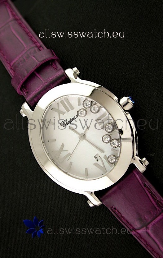 Chopard Happy Sport Ladies Japanese Replica Watch in Steel