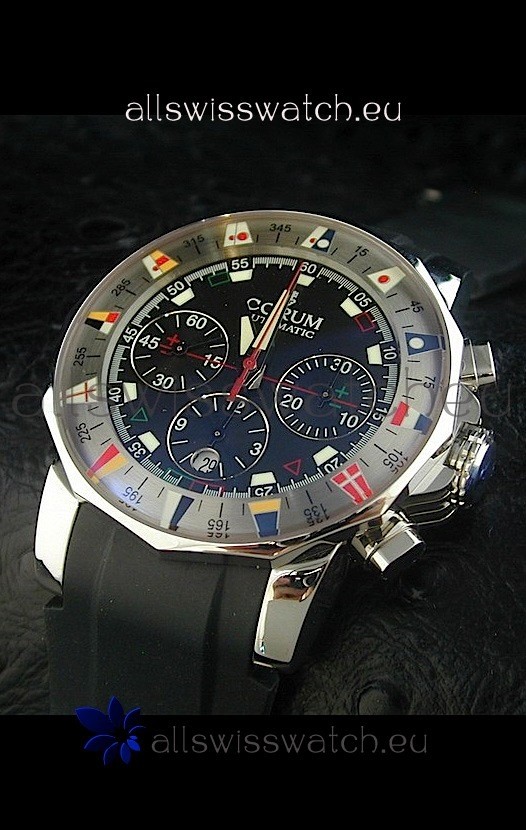 Corum Admiral's Cup Challenge Swiss Replica Watch in Black Dial