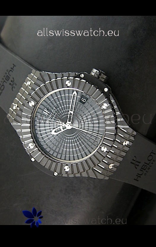 Hublot Caviar Full Black Ceramic Casing Swiss Replica Watch - 1:1 Mirror Replica Watch