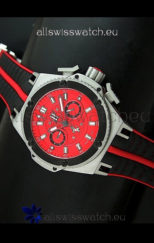 Hublot King Power Ferrari Edition Swiss Replica Watch - Black Strap