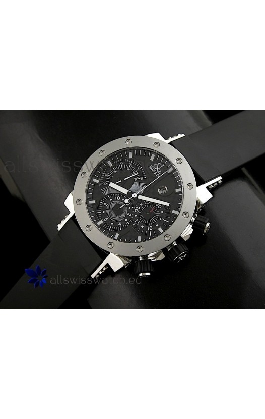 Jacob and Co EPIC II Swiss Watch in Black Carbon Dial