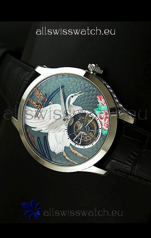 Jaeger LeCoultre Porcelain Crane Flying Tourbillon Watch - MIRROR REPLICA