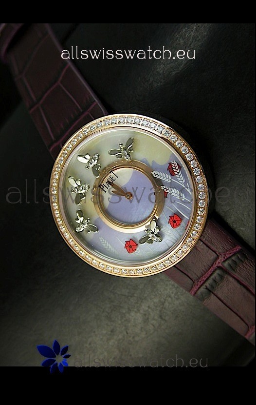 Piaget Altiplano Ultra-Thin Swiss Quartz Movement Ladies watch with Brown Strap