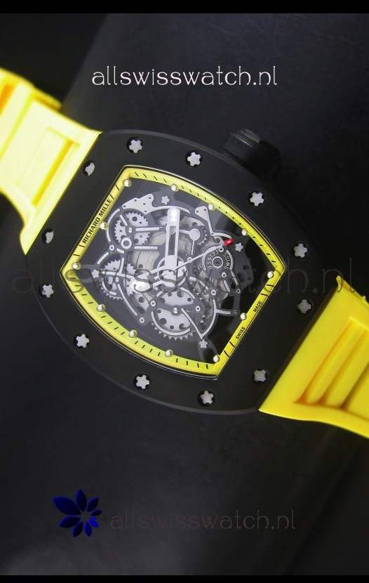 Richard Mille RM055 Bubba Watson Swiss Replica Watch in Yellow Indexes