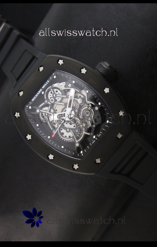 Richard Mille RM055 Bubba Watson Swiss Replica Watch in Black Indexes