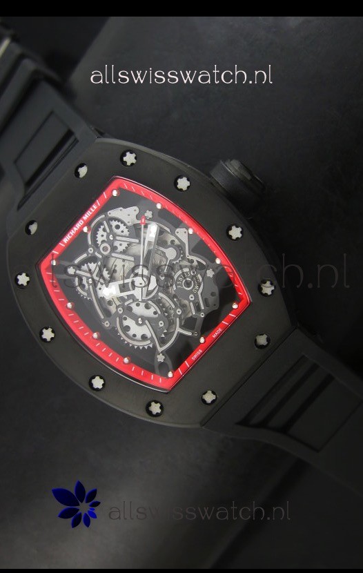 Richard Mille RM055 Bubba Watson Swiss Replica Watch in Red Indexes