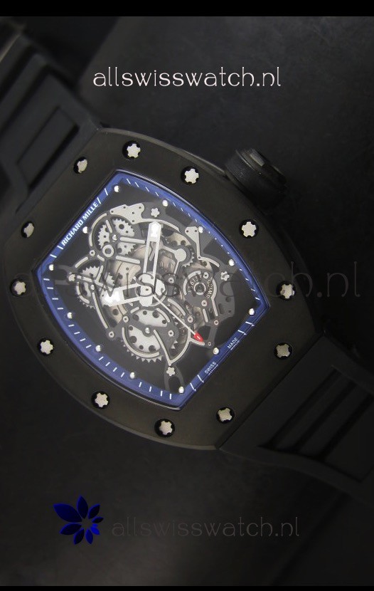 Richard Mille RM055 Bubba Watson Swiss Replica Watch in Blue Indexes
