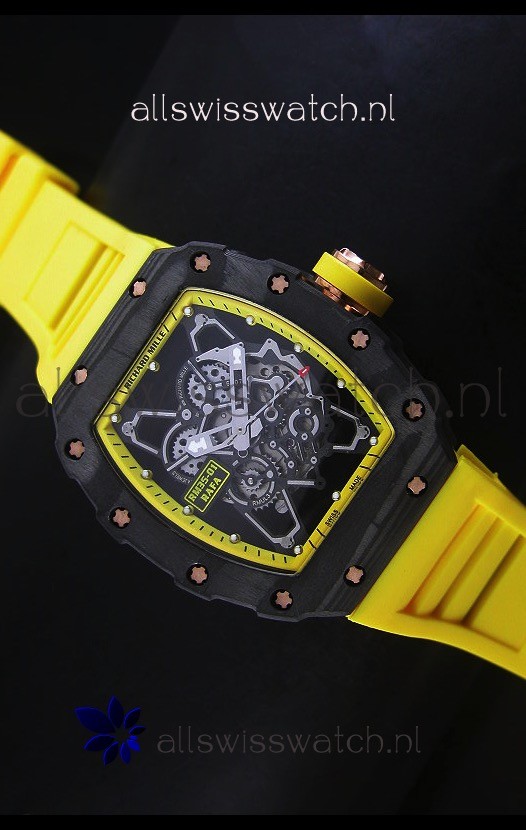 Richard Mille RM35-01 Rafael Nadal Edition Swiss Replica Watch in Yellow Indexes