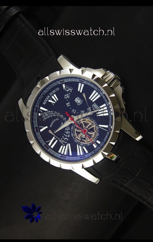 Roger Dubuis Excalibur Calendar Watch in Black Dial 