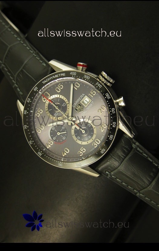 Tag Heuer Carrera Calibre 1887 Grey Dial Watch - 1:1 Mirror Replica 