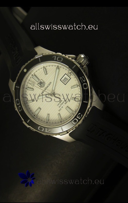 Tag Heuer Aquaracer Calibre 5 White Dial Swiss Watch - 1:1 Mirror Edition