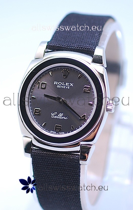 Rolex Cellini Cestello Ladies Swiss Watch in Grey Silver Face