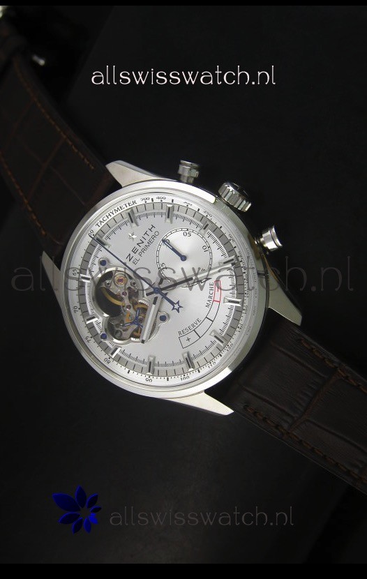 Zenith El Primero Chronomaster Handwind Power Reserve 42MM Replica Watch Silver Dial