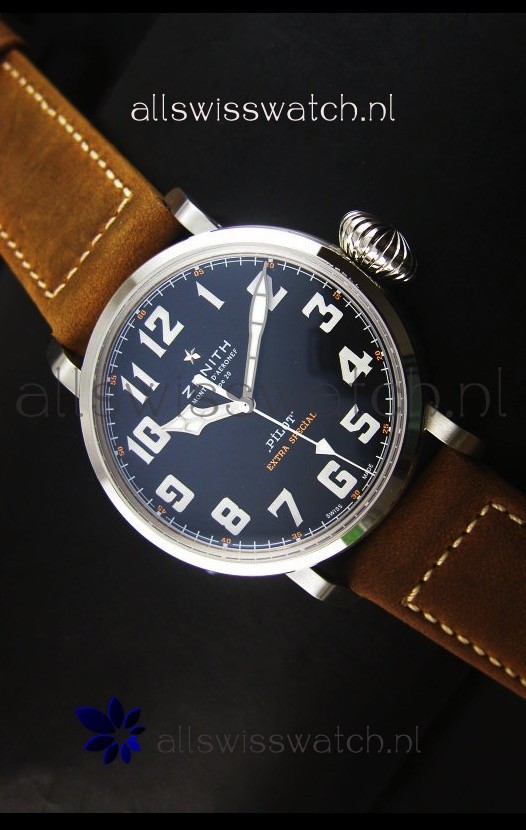 Zenith Pilot Type 20 Extra Special Swiss Replica Watch in Stainless Steel