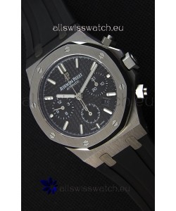 Audemars Piguet Royal Oak Chronograph Black Dial Rubber Strap Swiss Replica Watch 