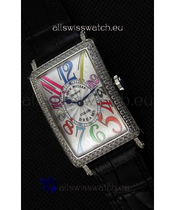 Franck Muller Long Island Color Dreams Ladies Swiss Replica Watch - Black Strap